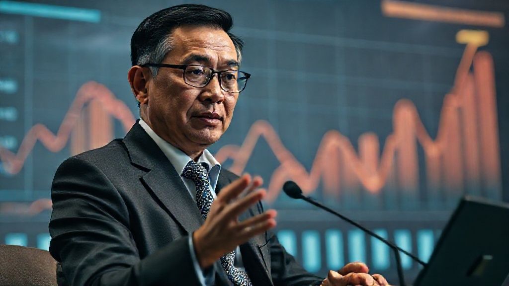 Menteri Keuangan menyampaikan pidato tentang stabilitas ekonomi dan investasi berkelanjutan.