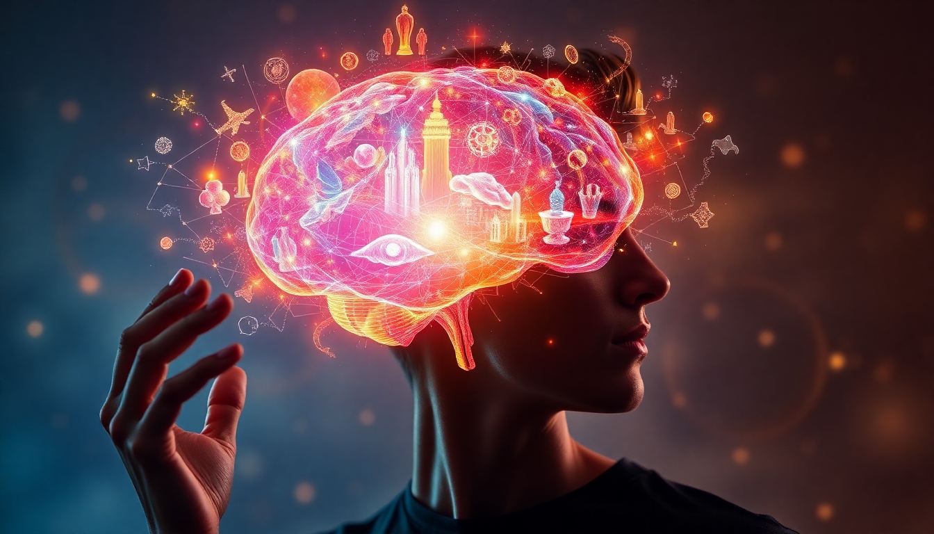 Seseorang memproyeksikan realitas holografik dari pikirannya, menciptakan dunia kelimpahan dan kebahagiaan.