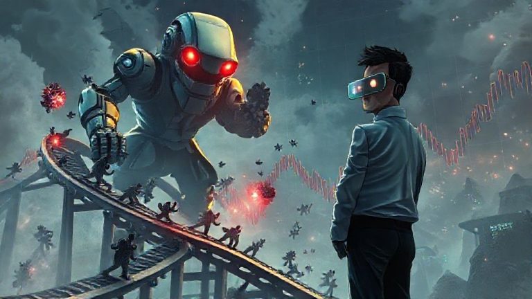 Ilustrasi jebakan likuiditas tersembunyi, Smart Money memanipulasi pasar, dan trader menggunakan teknik konfirmasi entry 2-lapis untuk menghindari FOMO.