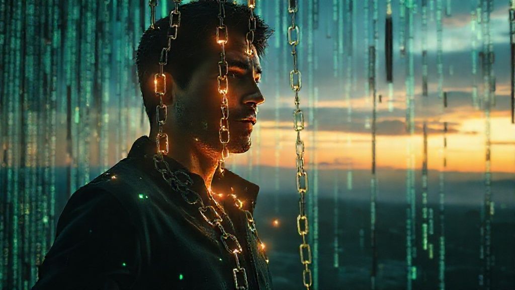 Seseorang membebaskan diri dari loop matrix pribadi, memprogram ulang self-concept