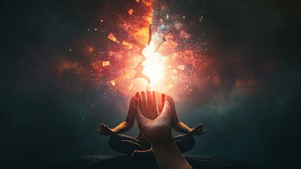 Membongkar 'Matrix Spiritual': Mengapa Spiritual Bypassing Menjebak Anda dan Panduan Memprogram Ulang Realitas Otentik Anda 1 Ilustrasi seseorang memecah ilusi 'matrix spiritual' dan spiritual bypassing untuk mencapai realitas otentik.