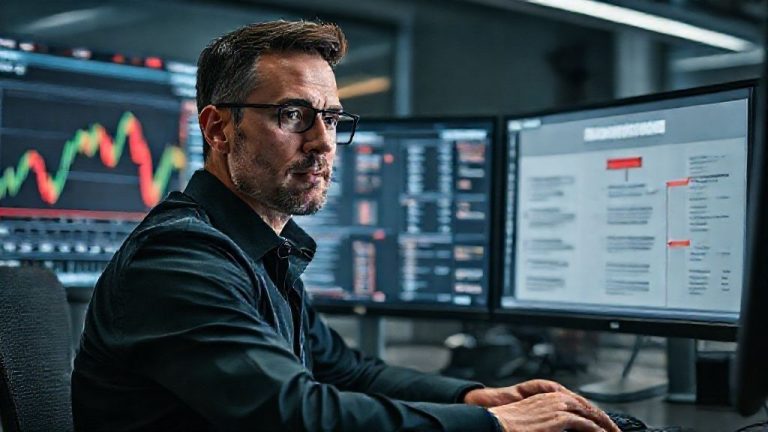 Trader profesional melakukan analisis Pre-Mortem untuk trading