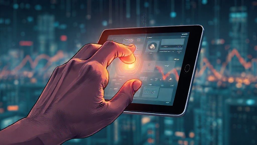 Ilustrasi tangan pengguna berinteraksi dengan aplikasi smartphone yang menunjukkan dark pattern tersembunyi, seperti tombol kecil atau biaya tak terlihat, memanipulasi keputusan.