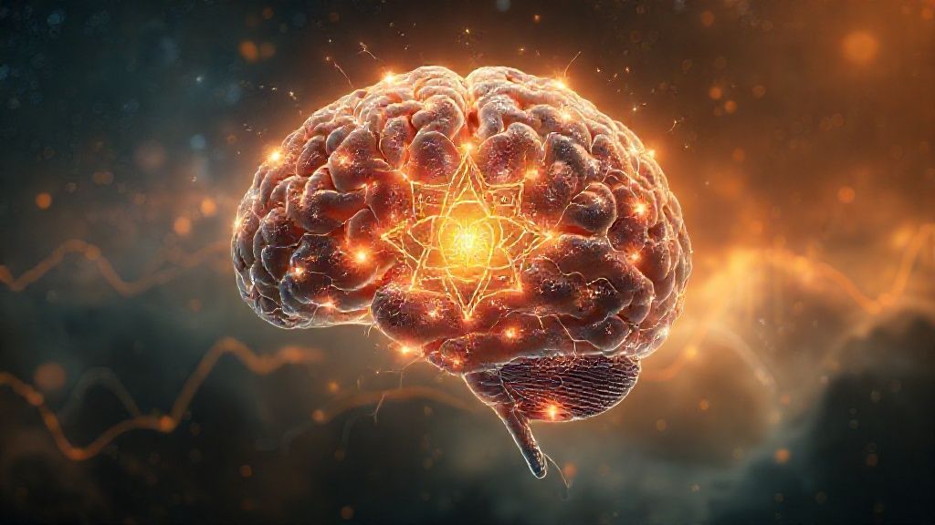 Neuroplastisitas Karma: Panduan Ultimate Memprogram Ulang Jejak Reinkarnasi dan Pola Bawah Sadar untuk Mengubah Takdir Anda 1 Ilustrasi Neuroplastisitas Karma: Otak dengan jalur saraf bercahaya dan simbol karma, melambangkan perubahan takdir.