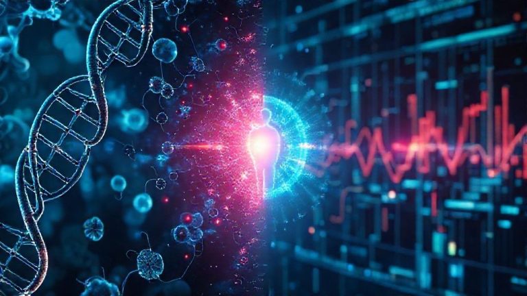 Ramalan Kesehatan Digital: Panduan Ultimate Deep Learning & Bioinformatika dalam Prediksi Penyakit Dini (Serta Dilema Privasi yang Mengintai) 8 Ilustrasi prediksi penyakit dini dengan deep learning dan bioinformatika, menyoroti data genomik dan privasi.