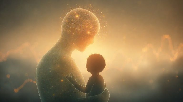 Ultimate Guide: Memutus Rantai Trauma Kolektif – Mengurai Luka Inner Child & Medan Morfik untuk Integrasi Diri Sejati 4 Ilustrasi medan morfik yang menghubungkan generasi dan menyembuhkan inner child