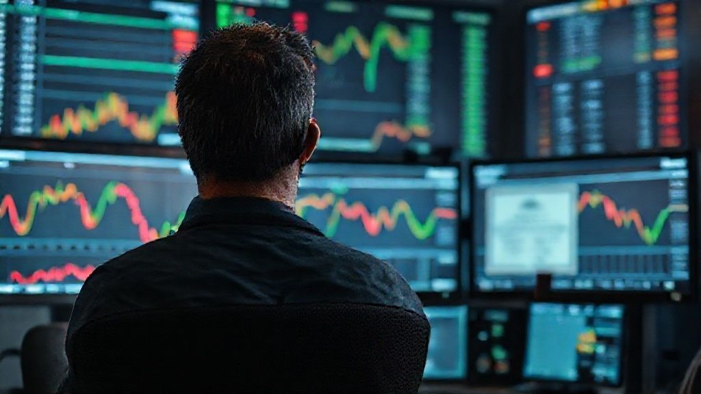 Ilustrasi trader fokus dengan mental kuat untuk lolos prop firm challenge